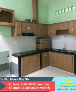 TỦ BẾP NHỰA GIẢ GỖ ĐÀI LOAN