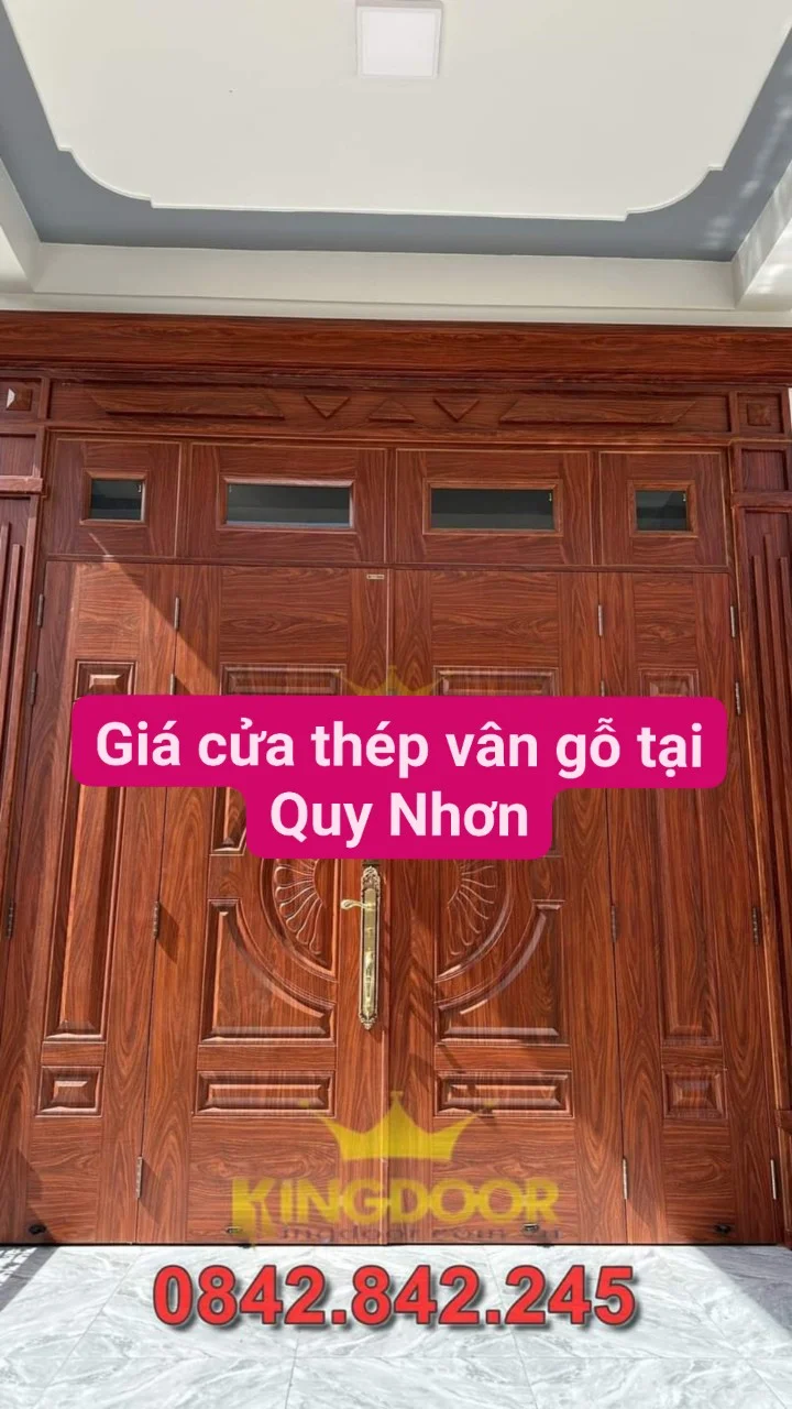 Giá cửa thép vân gỗ tại Quy Nhơn