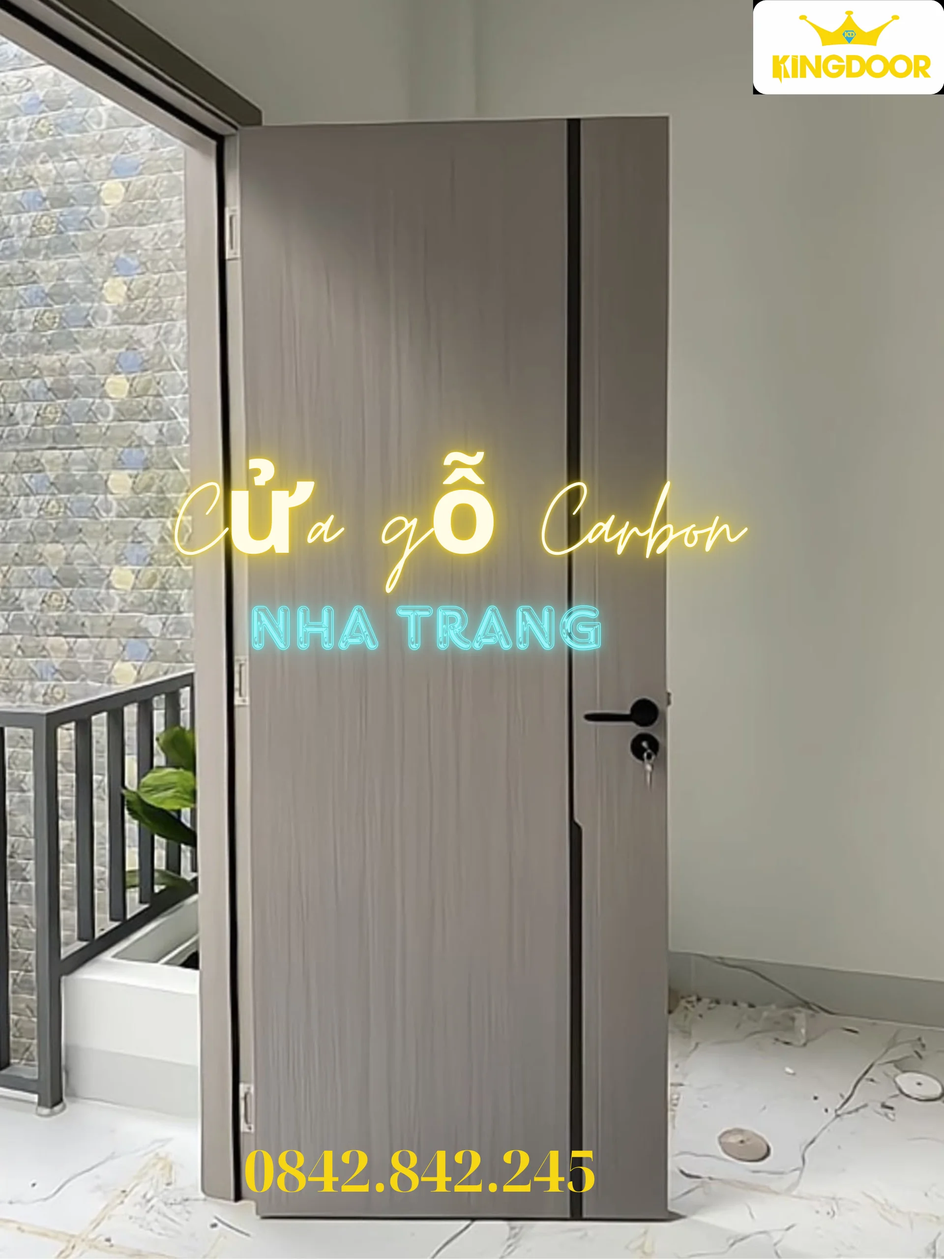 Giá cửa gỗ Carbon tại Nha Trang [Giá tại xưởng]