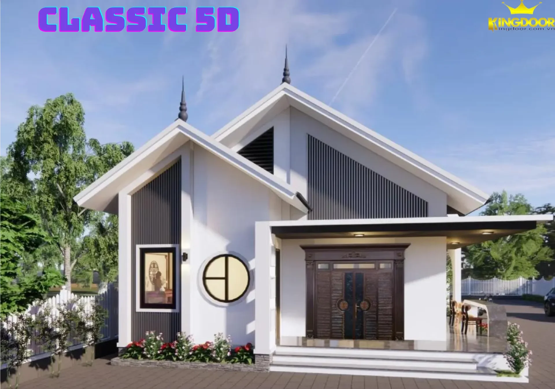 Giá cửa thép vân gỗ Classic 5D mới nhất