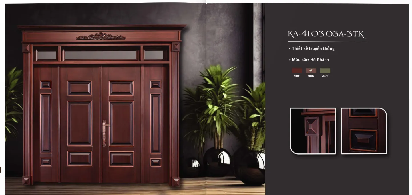 Giá cửa thép vân gỗ Classic 5D mới nhất