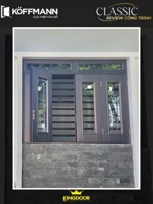 Cửa thép vân gỗ Classic 5D tại Bình Định