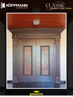 Cửa thép vân gỗ Classic 5D tại Bình Định