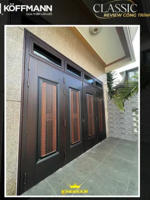 Cửa thép vân gỗ Classic 5D tại Bình Định
