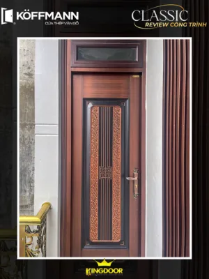 Cửa thép vân gỗ Classic 5D tại Bình Định