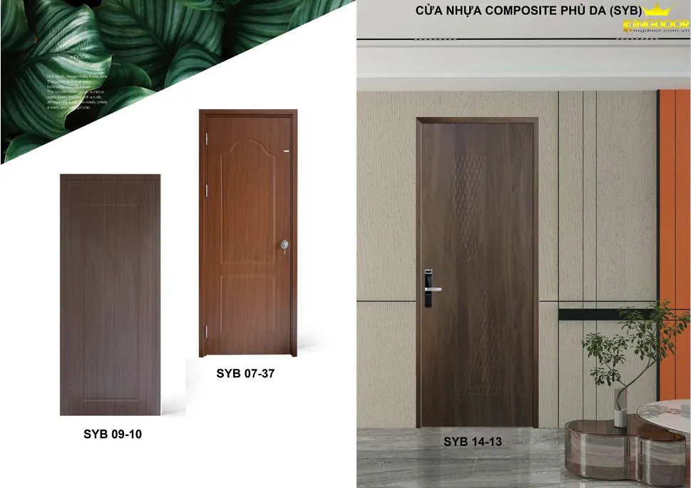 Cửa nhựa Composite phủ da