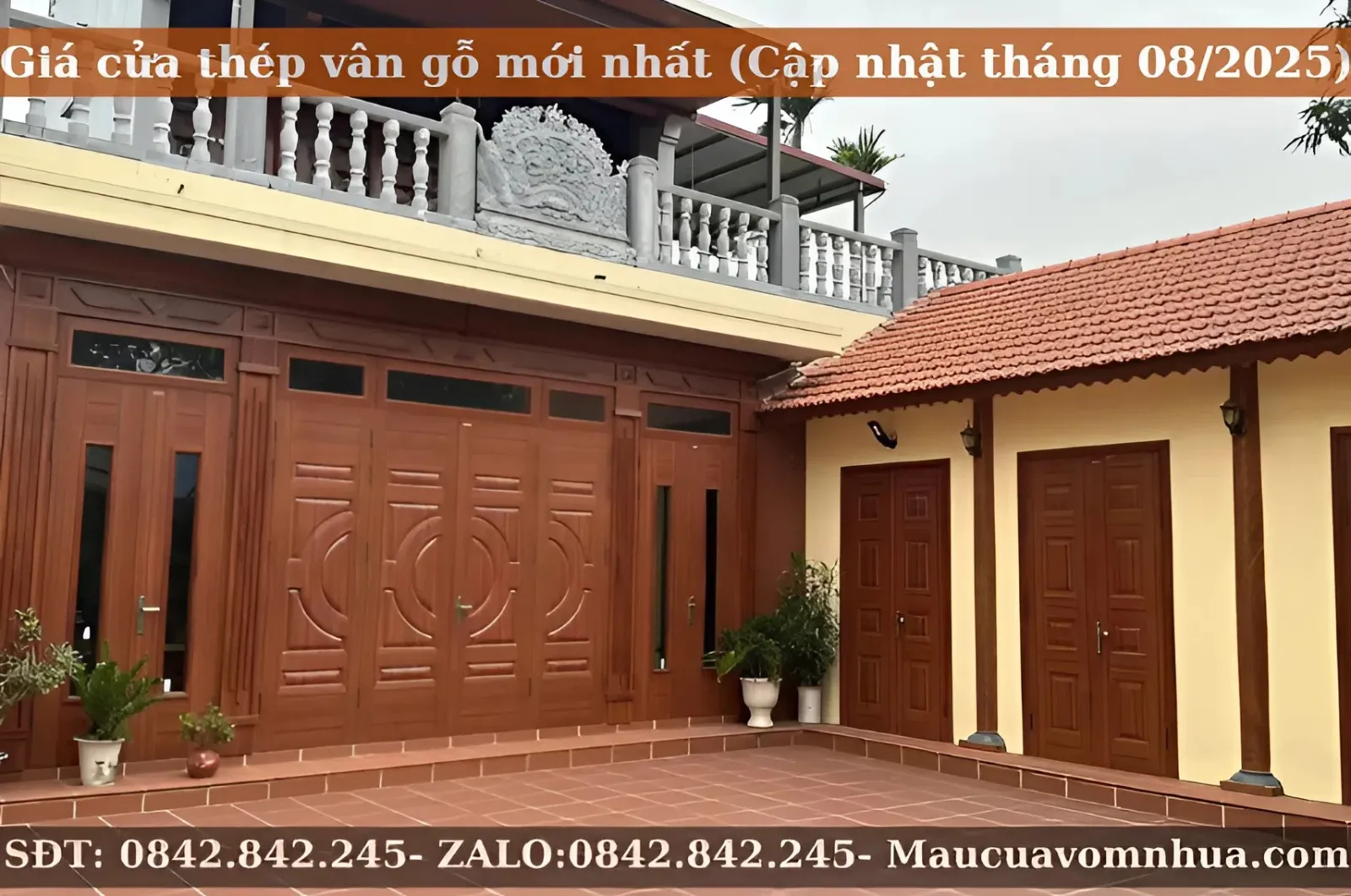 Giá cửa thép vân gỗ tháng 08/2025